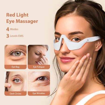 Microcurrent Eye Massager with Red Light Therapy